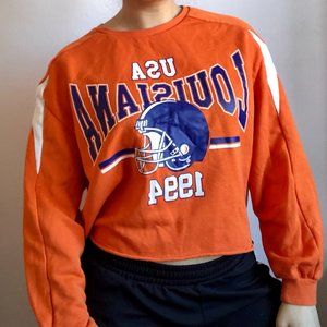 Orange USA Louisiana Football 1994 Crew Neck